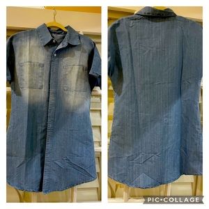 Blue Jean Dress-Size Small with pockets.